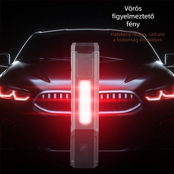 Sokfunkciós COB forgó munkalámpa (újratölthető, LED, 350+ lumen, 1200 mAh akkumulátor, mágneses alap, sapkára rögzíthető klipsz, 100–200 m hatótávolság)
