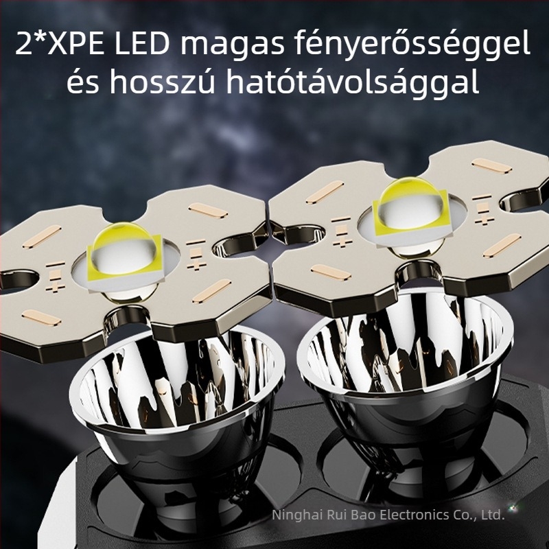 COB LED munkalámpa mágnessel, USB újratölthető, 20W, beépített 18650 akkumulátor, kültéri vészfény (500 m hatótávolság)