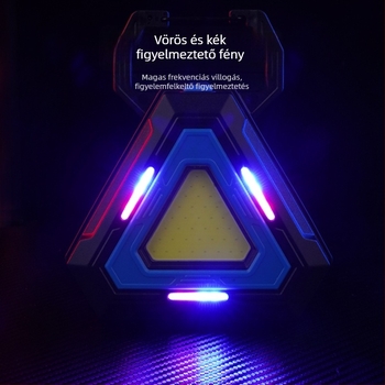 Háromlábú munkalámpa háromszög alakú kerettel, mágneses LED autóvészvilágítás, hordozható vizsgálólámpa (CD13, 10W, ABS ház)
