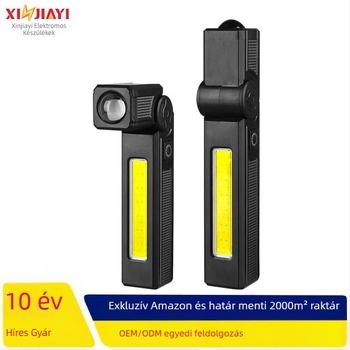 Autójavítási munkalámpa forgó fejjel, COB LED, újratölthető, 5V, 230 lm
