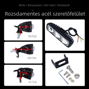 Három lencsés targoncára figyelmeztető LED világítás – lineáris zónafény, AGV-zónaszélesség kijelző, FL-328 modell, 30W, 12-100V