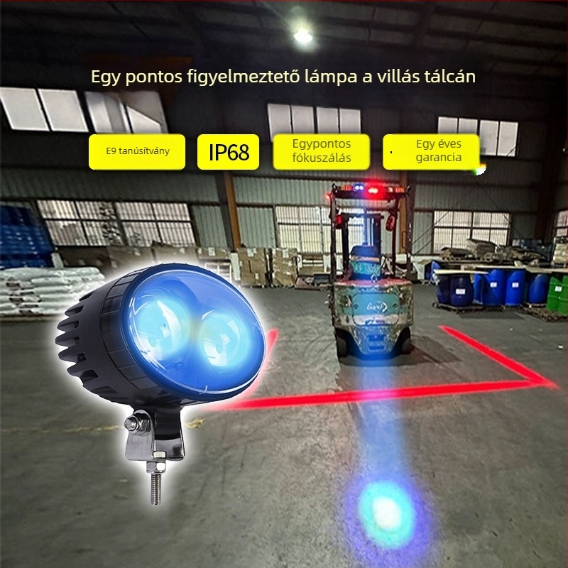 Forklifthez LED riasztó jelzőfény, hátramenet, 10–80V, IP68, 6W, 600 lm, 6500K, XRL1081 modell