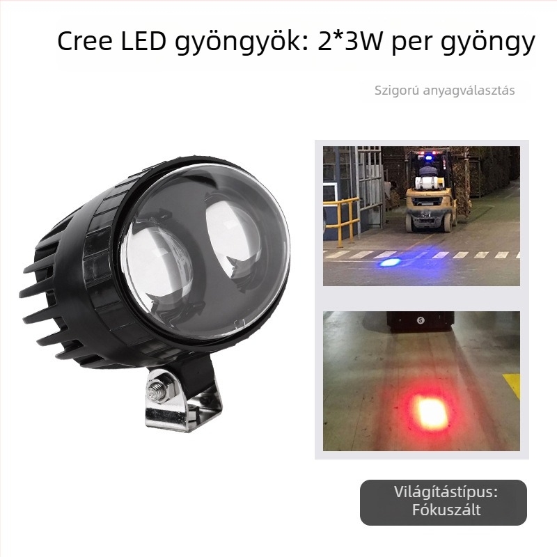 Forklifthez LED riasztó jelzőfény, hátramenet, 10–80V, IP68, 6W, 600 lm, 6500K, XRL1081 modell