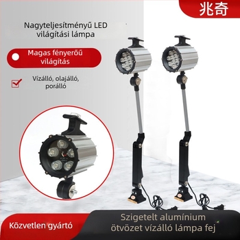 Gépészeti munkalámpa: karbantartási világítás tokmányhoz, fém konzollal, vízálló, modell 50F