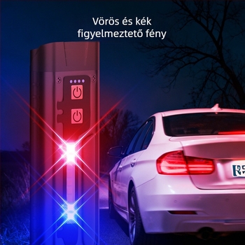 Ultra vékony, újratölthető LED zseblámpa, 5W, 1200 mAh, 240–350 lm, vízálló, hatótáv 100–200 m