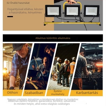LED munka reflektor (210W, 23760 lm, IP67, 85–265V, 180° fényszög)