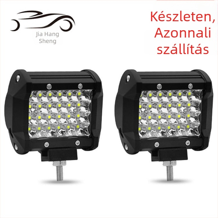 LED munkafény járművekhez, négy soros, 72W, motorkerékpár spotfény, terepjáró tetőfény