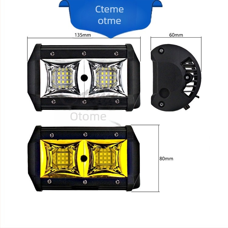 LED autómunka lámpa, 18 LED, 54W, 7200LM, 12-24V, alumínium ház