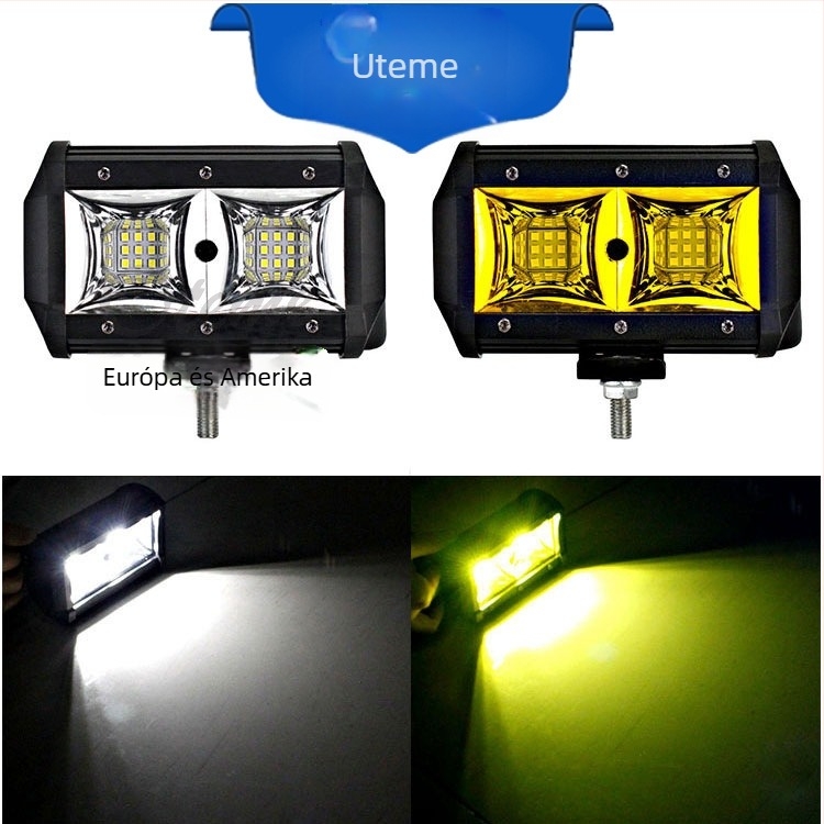 LED autómunka lámpa, 18 LED, 54W, 7200LM, 12-24V, alumínium ház