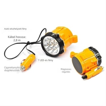 LED autó-munkalámpa HK-701-7, 12V, 10W, jármű világítás