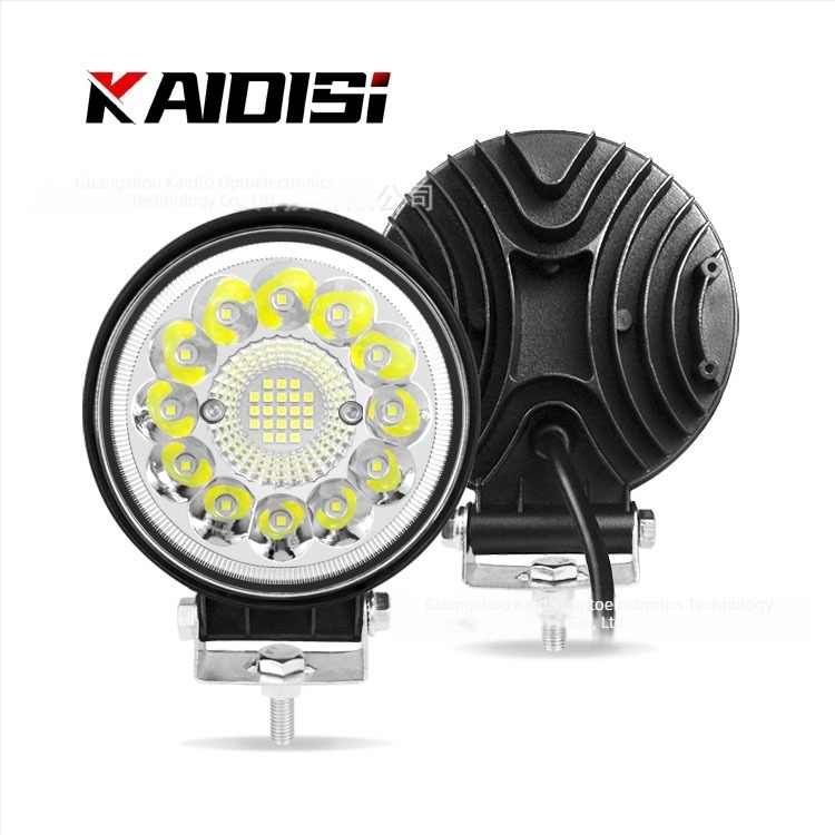 4 hüvelykes LED munkalámpa, 99W, kör alakú reflektor járművekhez