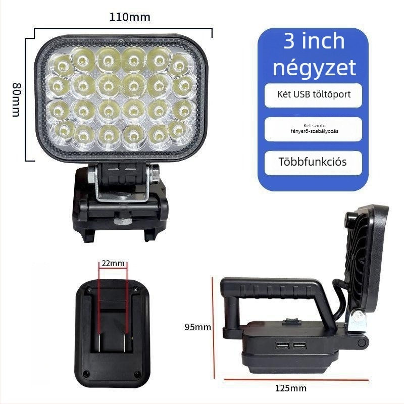 Dingdinghu lítium-akkumulátoros sátorlámpa LED-del, vészvilágítás és telefon töltés, akkumulátoros javító lámpa, modell 5685