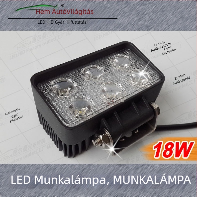 LED munkalámpa – 18W, 9-60V, CRI ≥80, 6500K, Univerzális modell