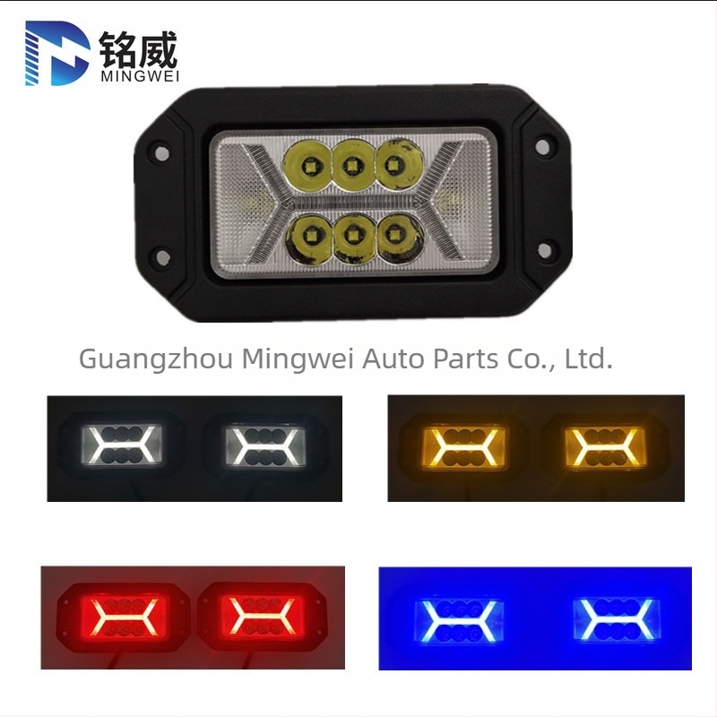 40W téglalap alakú munkalámpa CREE LED-del, 12V, 4200 lm, élettartam 30000 óra, off-road járművekhez