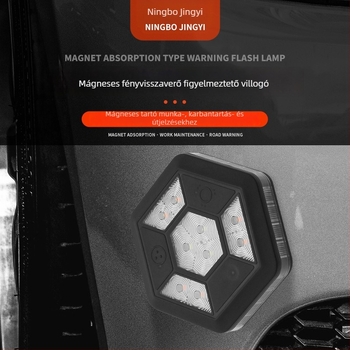 Autóba való mágneses LED stroboszkóp riasztó fény, forogó villanás, modell S304, 3W, 3,6V, 30 lm