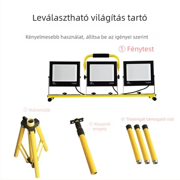 LED munkalámpa IP66, 30000 lm, 120° fénysugár, 85-265V AC, 50/100W