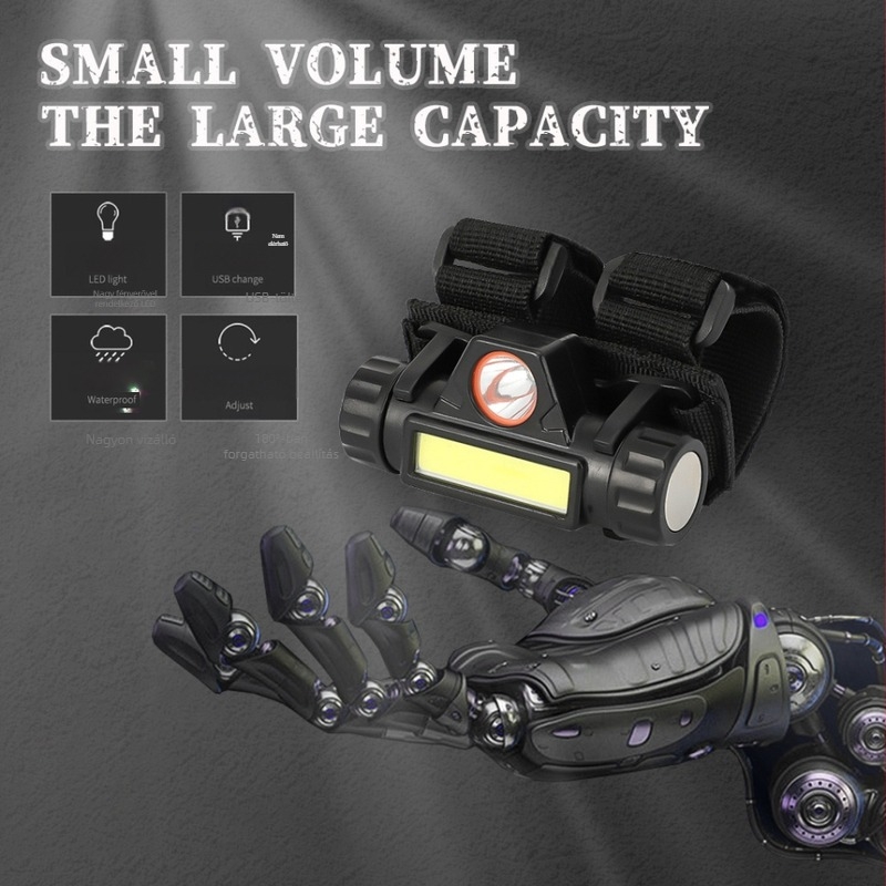 LED vízálló univerzális világítási lámpa USB töltéssel, ATV/UTV-hez, modell T-S008, 5W, 12V, élettartam 8–12 óra