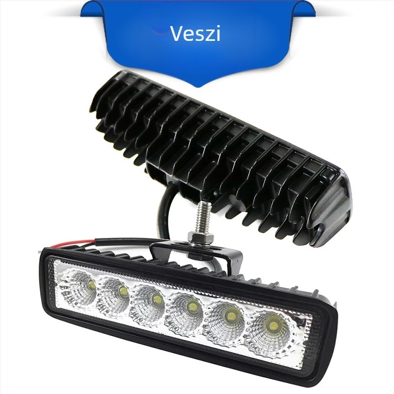 OTMei 18W LED munkalámpa, egy soros 6 LED, 12/24V, 4000 lm, 6500K, alumínium ház.