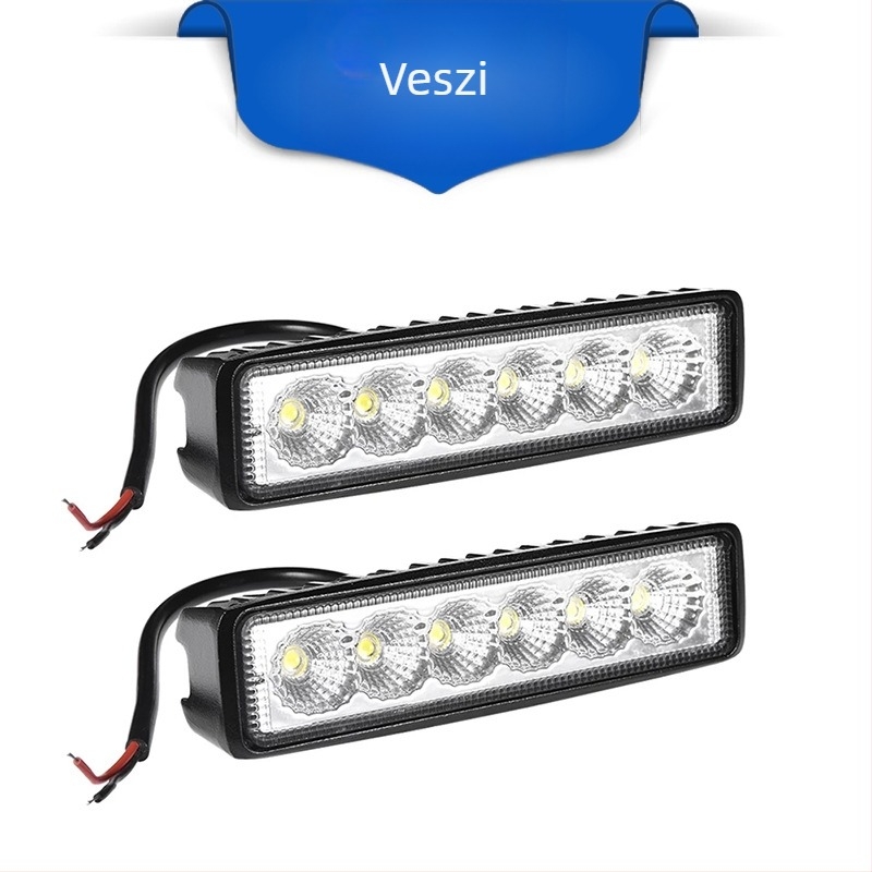 OTMei 18W LED munkalámpa, egy soros 6 LED, 12/24V, 4000 lm, 6500K, alumínium ház.