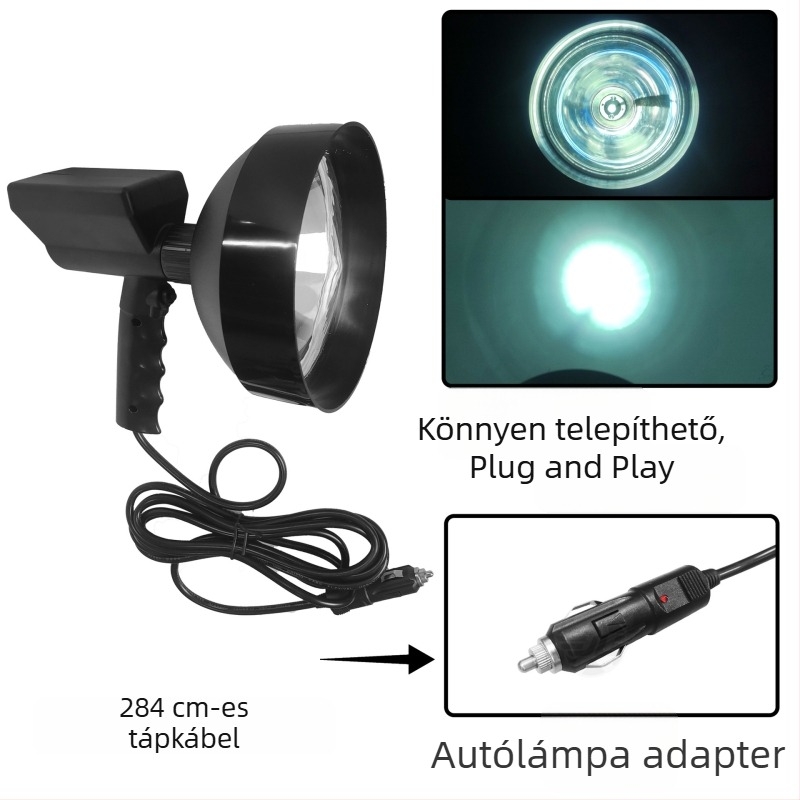 LED kézi spotlámpa járművekhez, 20 000 lm, 6500K, 9-32V, modell JL-SC004