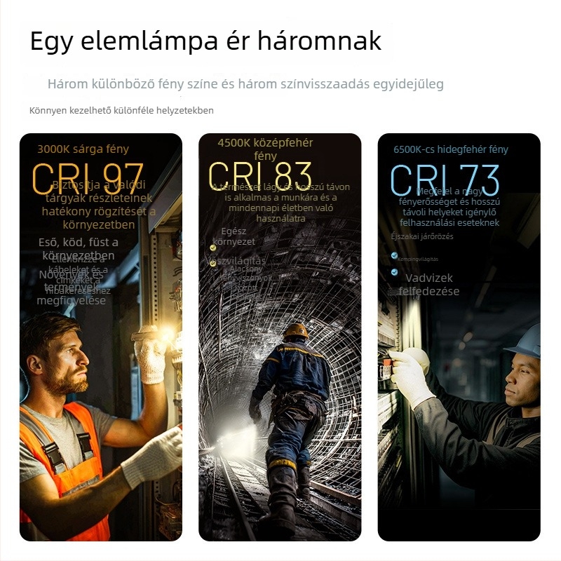 Knight Cole EDC09 zseblámpa: többszínű fényhőmérséklet, közvetlen töltés, 1100 mAh, IPX-6, alumíniumötvözet burkolat