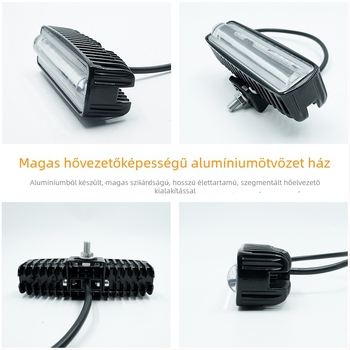 LED riasztó fény targoncához, 18W, 12-80V, alumínium ház, 9 LED-diód, univerzális és targoncához kompatibilis