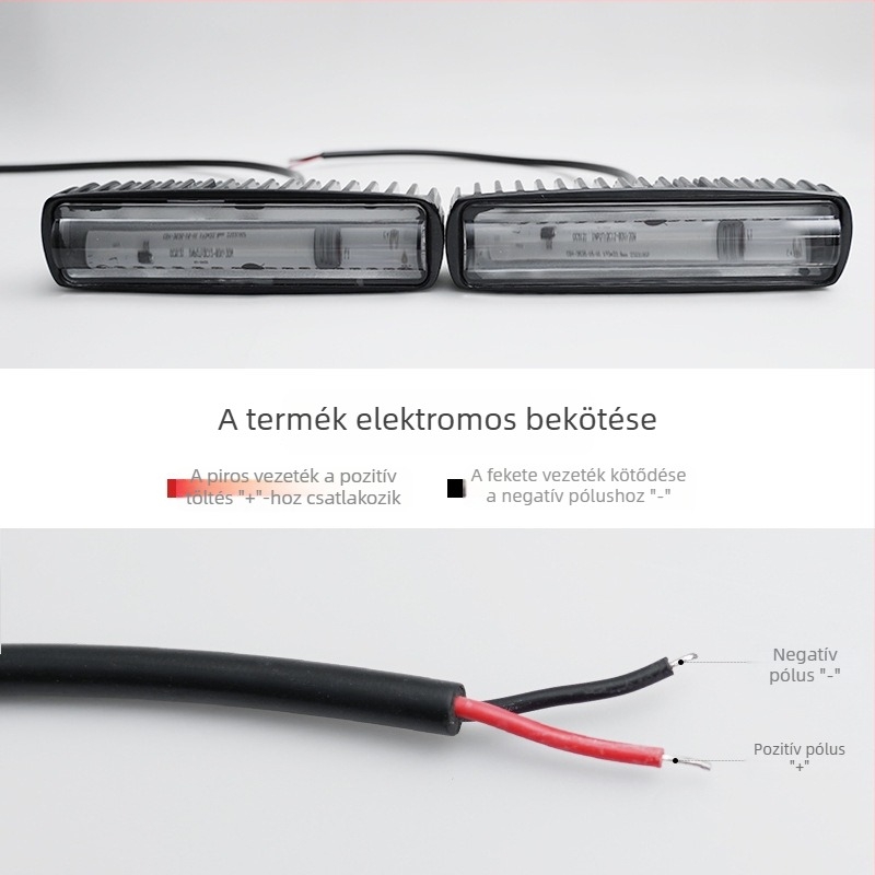 LED riasztó fény targoncához, 18W, 12-80V, alumínium ház, 9 LED-diód, univerzális és targoncához kompatibilis