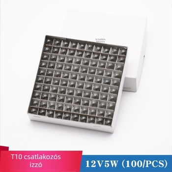 T10 LED izzó autóhoz, 12V, 5W – rendszám világítás, pozíció/parkolás világítás és műszerfal világítás