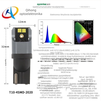 Autó LED izzó T10/W5W/194 – univerzális műszerfal világítás, rendszámtábla és belső világítás, 12-30V DC