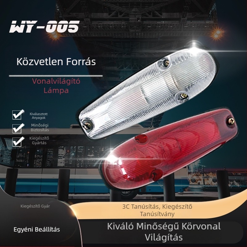 WY-005 12/24V oldalsó jelzőfény buszokra és kereskedelmi járművekre – WUYI – CCC-tanúsítvány