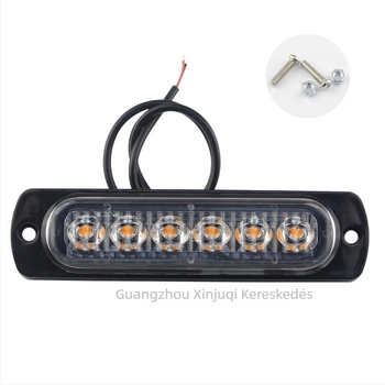 6 LED-es hosszú oldalsó fény, 12-24V, ABS ház, 2835 LED-ek, modell I-cl-6led
