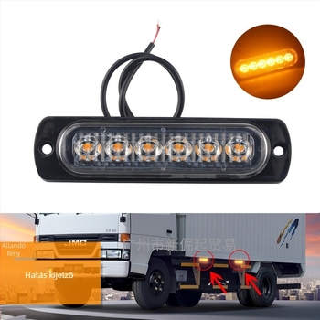 6 LED-es hosszú oldalsó fény, 12-24V, ABS ház, 2835 LED-ek, modell I-cl-6led