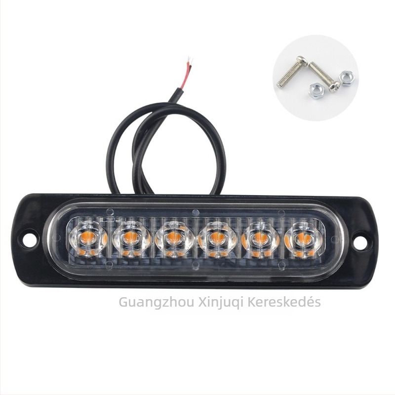 6 LED-es hosszú oldalsó fény, 12-24V, ABS ház, 2835 LED-ek, modell I-cl-6led