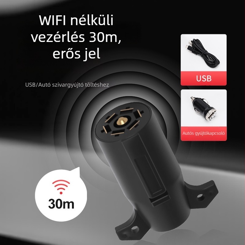 LED hátsó lámpa utánfutóra, 12-24V, LED fényforrás, amerikai stílusú vezeték nélküli lámpaszett