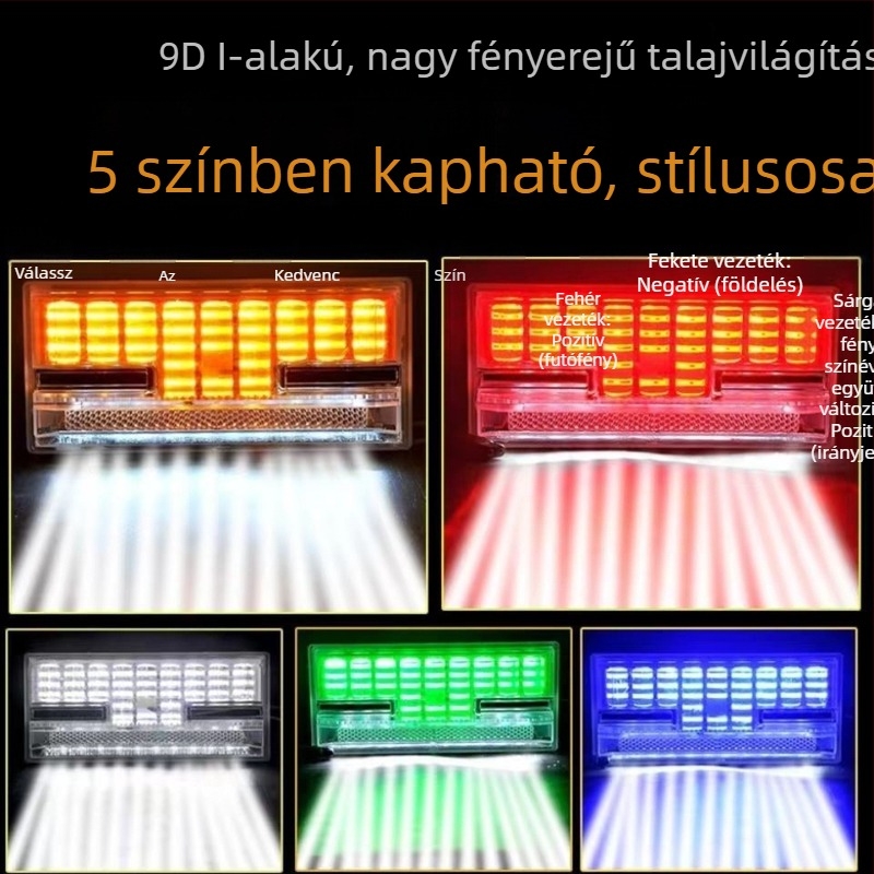24V LED teherautó oldalsó fény, vízálló, rendkívül fényes, félpótkocsikhoz, kerékvilágítás, szélességjelző