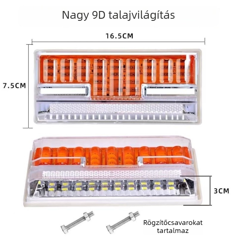 24V LED teherautó oldalsó fény, vízálló, rendkívül fényes, félpótkocsikhoz, kerékvilágítás, szélességjelző