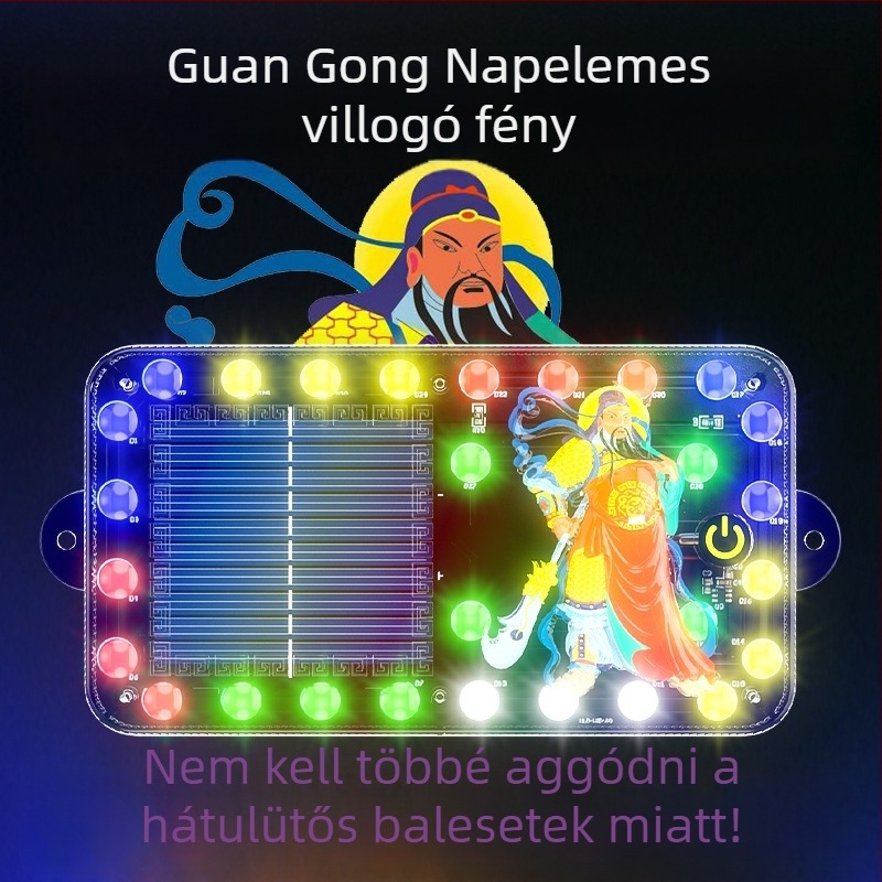 Napelemes mágneses strob hátsó lámpa teherautókhoz, univerzális illeszkedés, modell D55691d