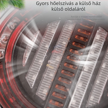 LED hátsó lámpa, hamburger fény, 12/24V, polikarbonát, 6000K