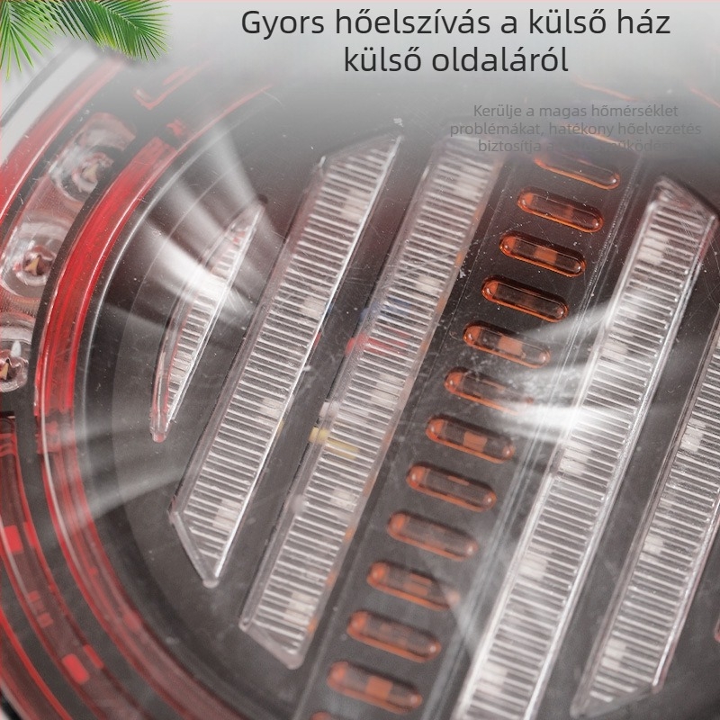LED hátsó lámpa, hamburger fény, 12/24V, polikarbonát, 6000K