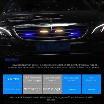Napelemes figyelmeztető villanólámpa LED hátsó lámpával, vezeték nélküli telepítés, teherautók és motorkerékpárok számára