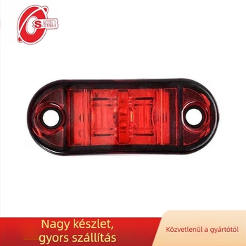 Kamion oldalsó LED fény 12V/24V, PS anyag, általános kompatibilitás, 2 LED
