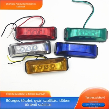 3-fényű trapéz alakú teherautó oldalsó lámpa LED jelzőfénnyel
