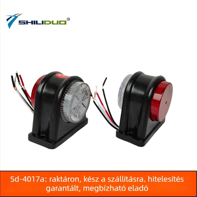 Universális teherautó LED világítás, 24V, 5W, Sd-4017a modell, kétoldalas LED fény