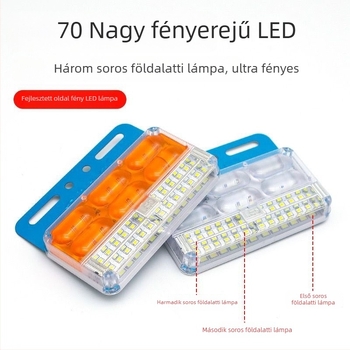 24V-es LED hátsó lámpa teherautókhoz, három sor oldalsó fény, vízálló