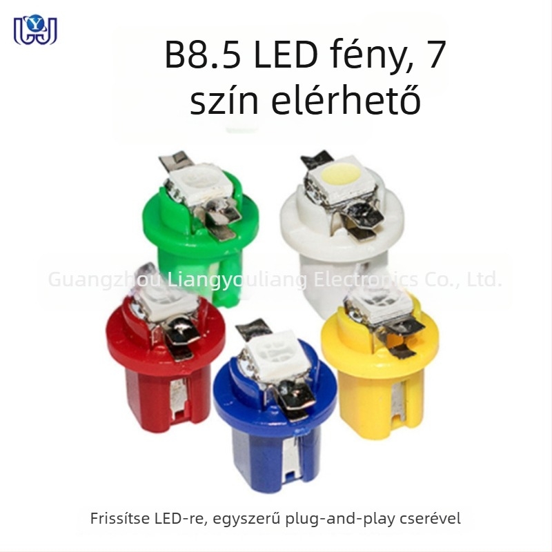 Autó műszerfal világítás B8.5 1SMD, 12V, LED 5050, 6000K