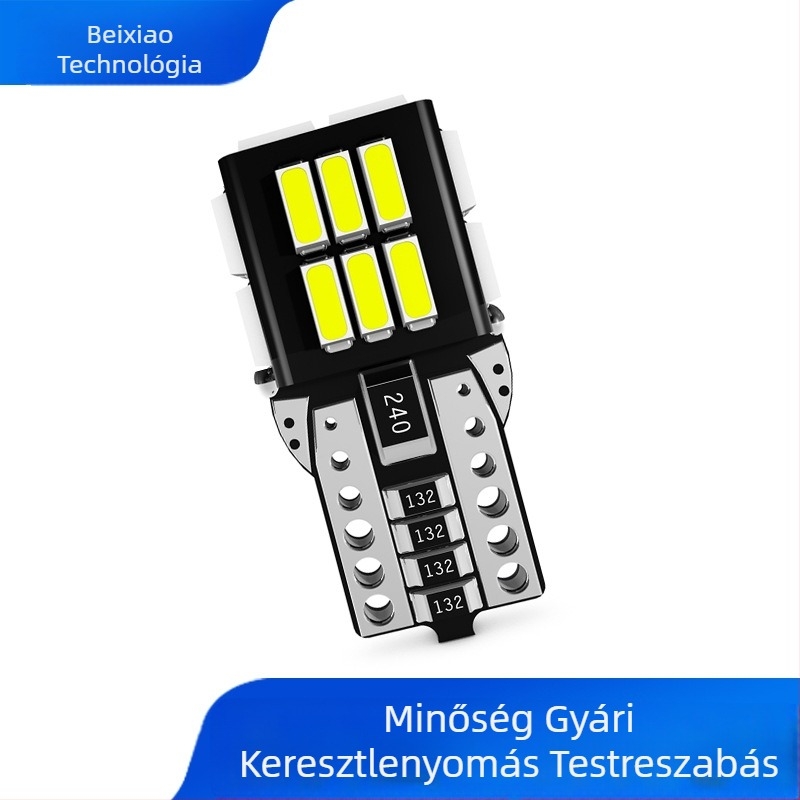 T10 LED Autóvilágítás 4014 SMD, 12V DC, 2.4W, Canbus, Szélesség/Olvasás/Rendszámtábla világítás