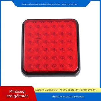 12V-24V LED hátsó lámpa teherautóhoz, vízálló, figyelmeztető és jelzőfény, hosszú villogás