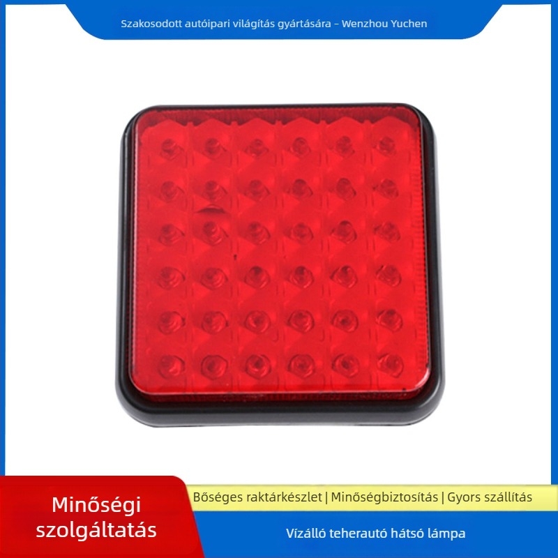 12V-24V LED hátsó lámpa teherautóhoz, vízálló, figyelmeztető és jelzőfény, hosszú villogás