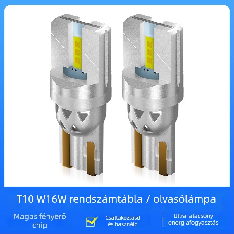 Autó LED szélességjelző lámpa - T10 1860 2SMD, 12V, 2.1W, 6000lm, CANBUS dekódolás