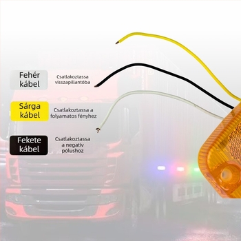 Kamion oldalsó LED lámpa 12-24V, 5000 lm, jármű szélességének jelzése